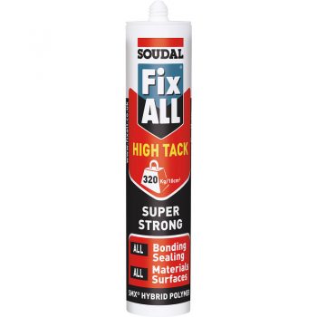 Soudal Fix All Hybrid Sealant and Adhesive – White/Crystal Clear