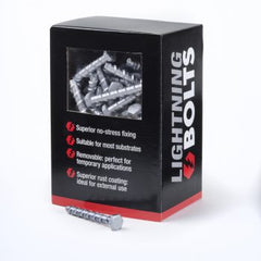 Lightning Bolt M12×130mm Hex Head – Forgefix Through Bolt Fixing (Box of 25)