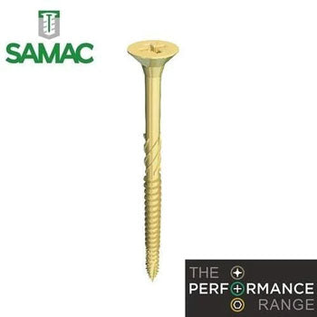 Samac Trade Wood Screws 5.0 x 100mm Pack of 1000 – Performance Plus Zinc Coated With Free Bit