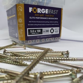 ForgeFast Wood Screws 4.0 x 25mm Box of 200 – Elite Zinc Yellow