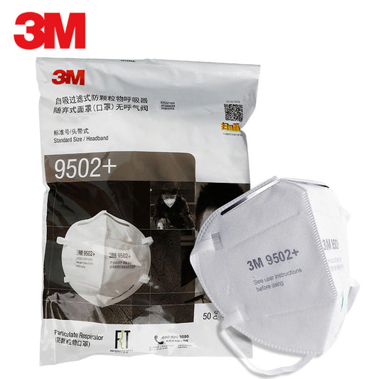 3M 9502+ KN95 Respirator Mask Box of 50