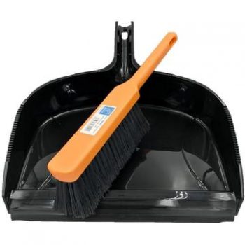 Large Dustpan and Brush – Trade, Black