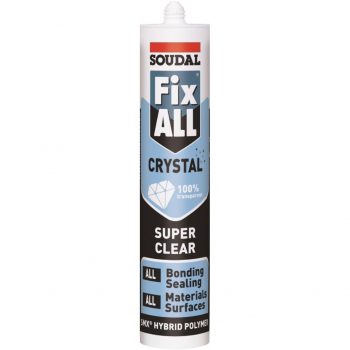 Soudal Fix All Hybrid Sealant and Adhesive – White/Crystal Clear