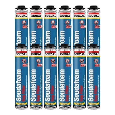 12 Soudal Foam Filler Gun Grade Expanding Foam Free Shipping