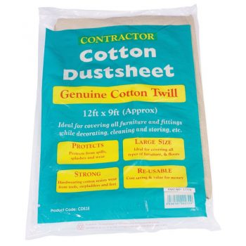 Heavy Duty Cotton Twill Dust Sheet 12ft×9ft