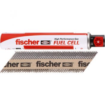 Fischer Galvanised Nail & Gas Fuel Pack 3.1 x 90mm Ring Gallery Image 0