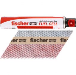 Fischer Galvanised Nail & Gas Fuel Pack 3.1 x 75mm Ring