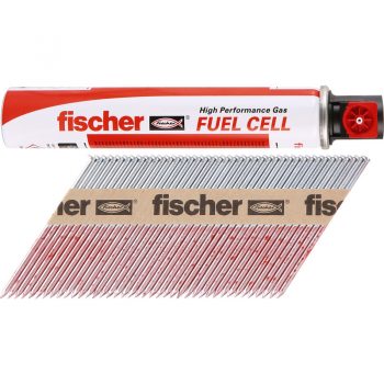 Fischer Galvanised Nail & Gas Fuel Pack 3.1 x 75mm Ring Gallery Image 0