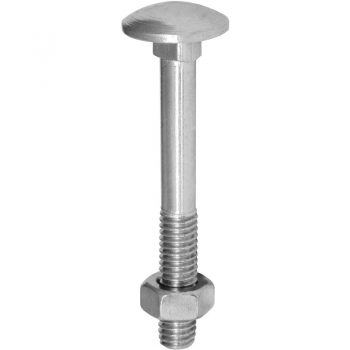 Carriage Bolt & Nut ZP M10x130 ForgeFix – Box of 50 Gallery Image 0