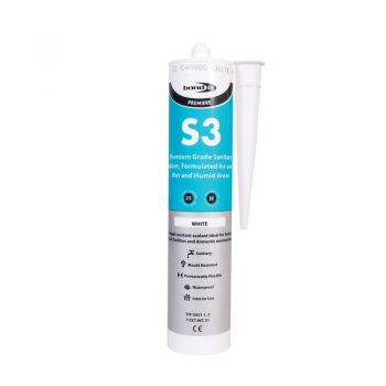 Bondit S3 Sanitary Silicone – White/Translucent Gallery Image 2