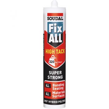 Soudal Fix All hybrid sealant and adhesive – White/Crystal Clear Gallery Image 2