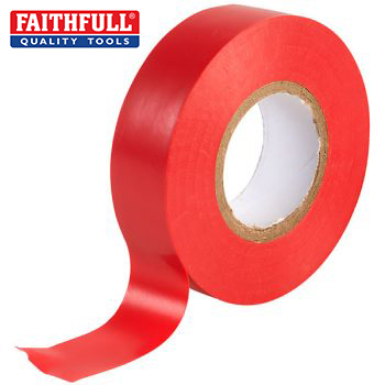 Faithfull PVC Electrical Tape – Red Gallery Image 0